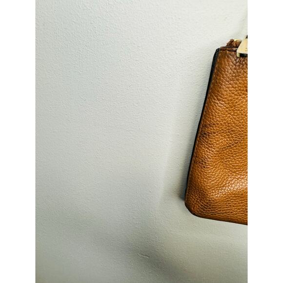 MICHAEL KORS Brown Tan Jet Set Travel Double Gusset Crossbody Purse - Picture 6 of 11